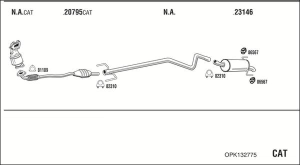 Fonos OPK132775 - Система выпуска ОГ autosila-amz.com