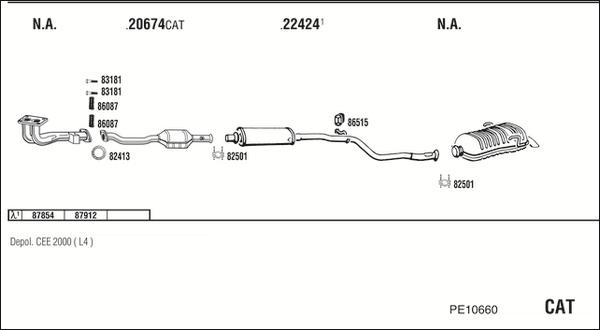 Fonos PE10660 - Система выпуска ОГ autosila-amz.com