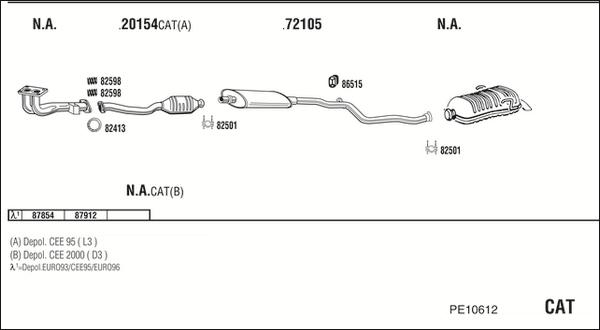 Fonos PE10612 - Система выпуска ОГ autosila-amz.com