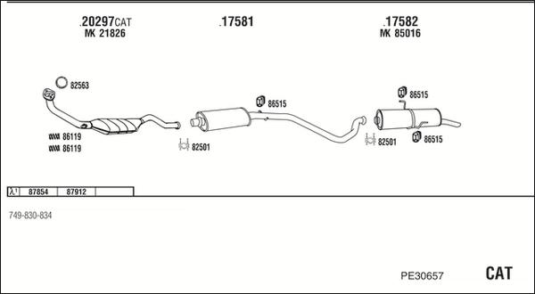 Fonos PE30657 - Система выпуска ОГ autosila-amz.com