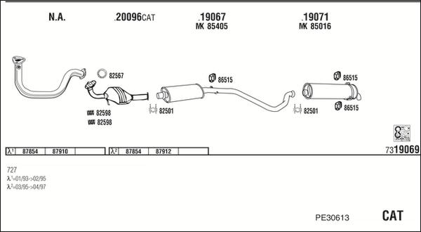 Fonos PE30613 - Система выпуска ОГ autosila-amz.com