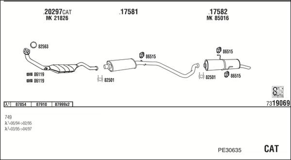 Fonos PE30635 - Система выпуска ОГ autosila-amz.com