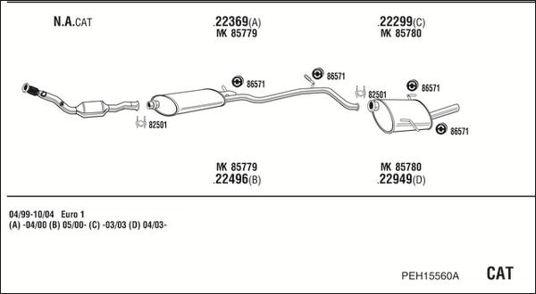 Fonos PEH15560A - Система выпуска ОГ autosila-amz.com