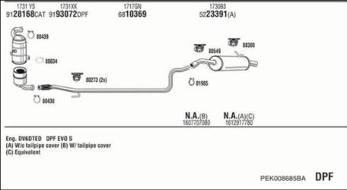 Fonos PEK008685BA - Система выпуска ОГ autosila-amz.com