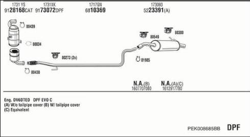 Fonos PEK008685BB - Система выпуска ОГ autosila-amz.com