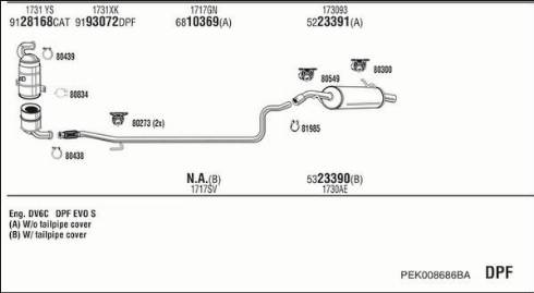 Fonos PEK008686BA - Система выпуска ОГ autosila-amz.com