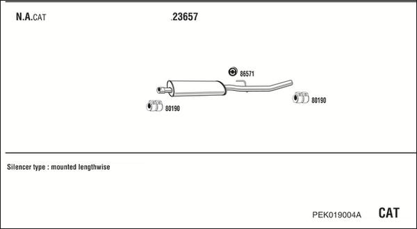 Fonos PEK019004A - Система выпуска ОГ autosila-amz.com