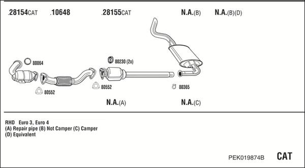 Fonos PEK019874B - Система выпуска ОГ autosila-amz.com