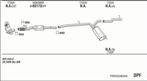 Fonos PEK033620A - Система выпуска ОГ autosila-amz.com