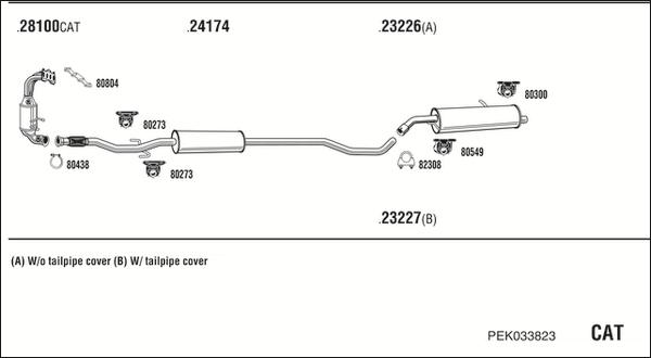 Fonos PEK033823 - Система выпуска ОГ autosila-amz.com