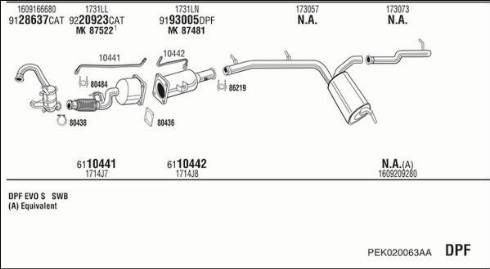 Fonos PEK020063AA - Система выпуска ОГ autosila-amz.com