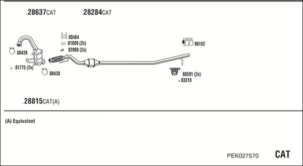 Fonos PEK027570 - Система выпуска ОГ autosila-amz.com