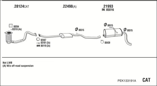 Fonos PEK133191A - Система выпуска ОГ autosila-amz.com