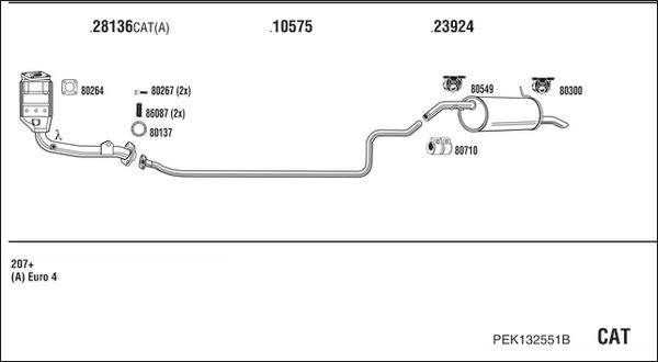 Fonos PEK132551B - Система выпуска ОГ autosila-amz.com