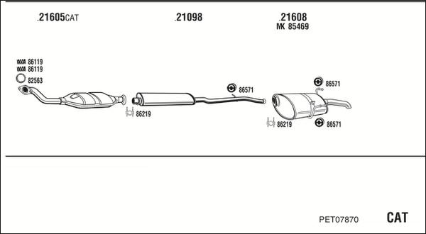 Fonos PET07870 - Система выпуска ОГ autosila-amz.com