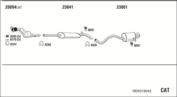 Fonos REK019045 - Система выпуска ОГ autosila-amz.com