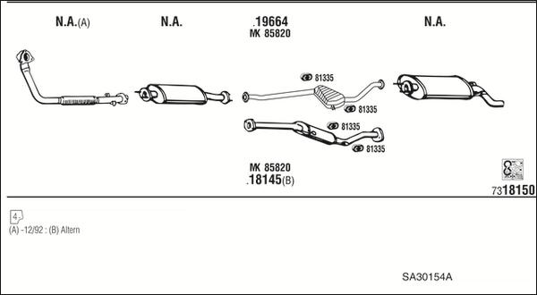 Fonos SA30154A - Система выпуска ОГ autosila-amz.com