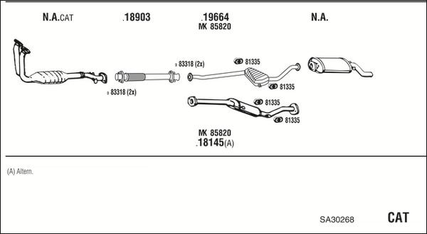 Fonos SA30268 - Система выпуска ОГ autosila-amz.com