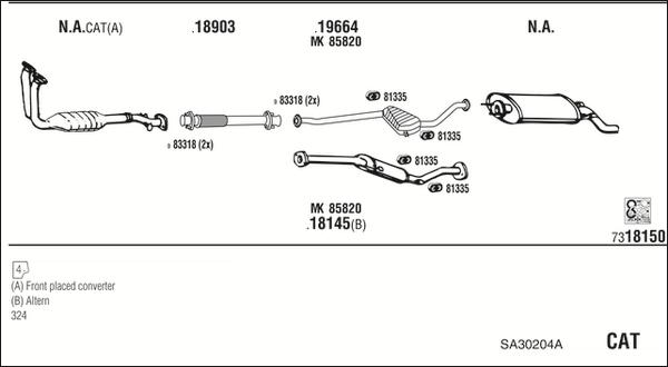 Fonos SA30204A - Система выпуска ОГ autosila-amz.com