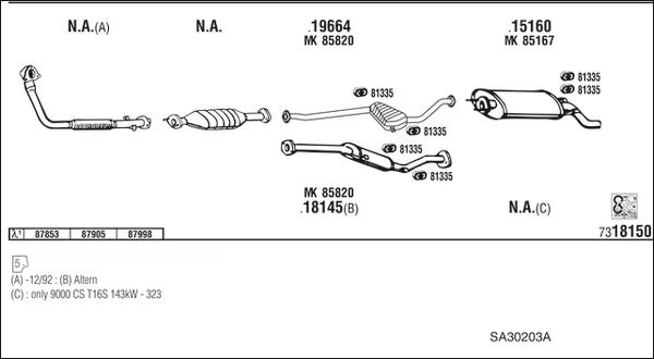 Fonos SA30203A - Система выпуска ОГ autosila-amz.com