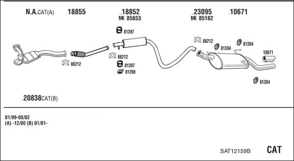 Fonos SAT12159B - Система выпуска ОГ autosila-amz.com