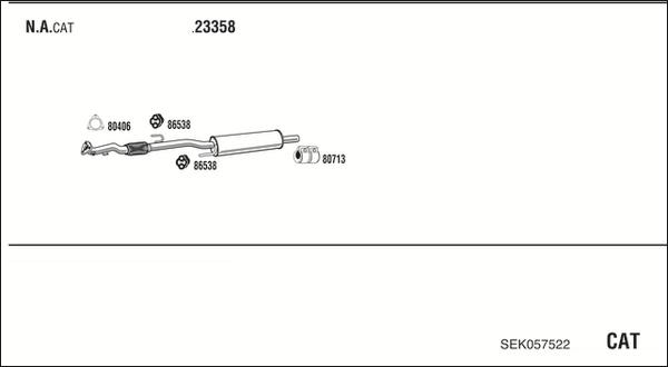 Fonos SEK057522 - Система выпуска ОГ autosila-amz.com