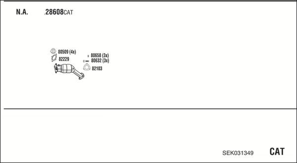 Fonos SEK031349 - Система выпуска ОГ autosila-amz.com