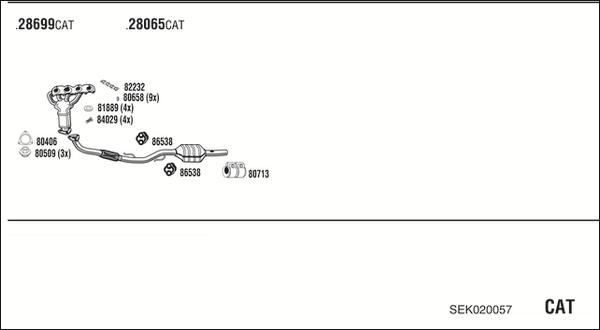 Fonos SEK020057 - Система выпуска ОГ autosila-amz.com