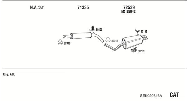 Fonos SEK020846A - Система выпуска ОГ autosila-amz.com