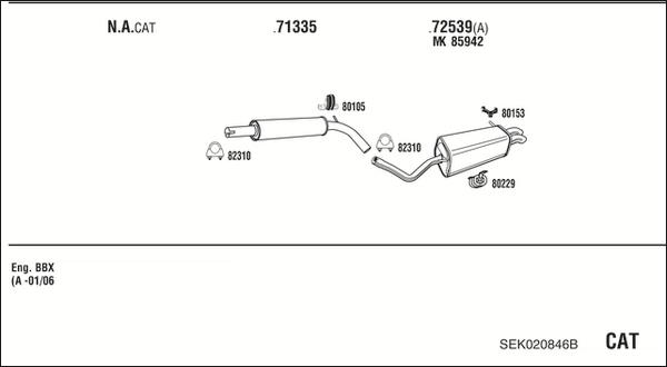 Fonos SEK020846B - Система выпуска ОГ autosila-amz.com