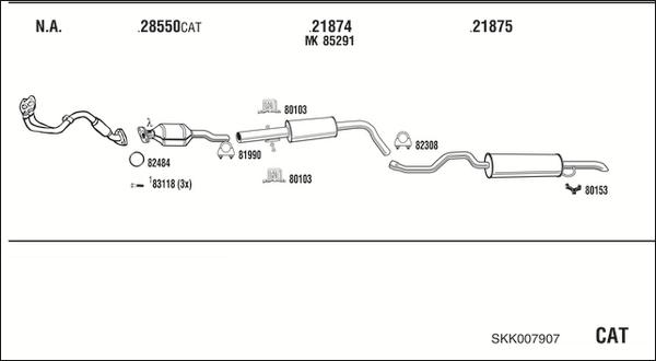 Fonos SKK007907 - Система выпуска ОГ autosila-amz.com