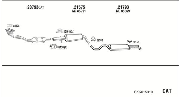 Fonos SKK015910 - Система выпуска ОГ autosila-amz.com