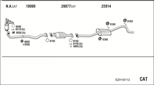 Fonos SZH16713 - Система выпуска ОГ autosila-amz.com