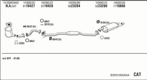 Fonos SZK019203AA - Система выпуска ОГ autosila-amz.com