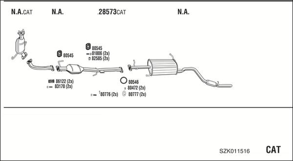 Fonos SZK011516 - Система выпуска ОГ autosila-amz.com