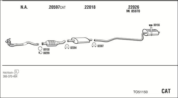 Fonos TO51150 - Система выпуска ОГ autosila-amz.com