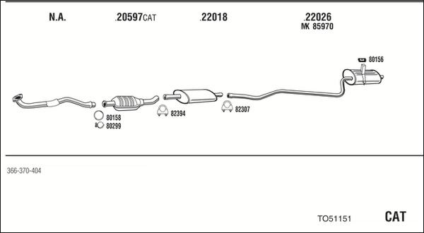 Fonos TO51151 - Система выпуска ОГ autosila-amz.com