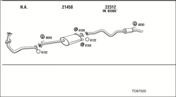 Fonos TO87020 - Система выпуска ОГ autosila-amz.com