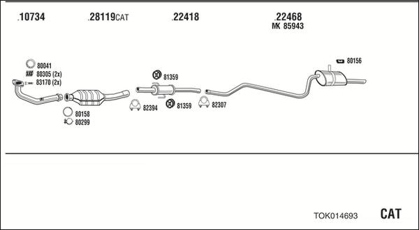 Fonos TOK014693 - Система выпуска ОГ autosila-amz.com