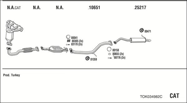 Fonos TOK034982C - Система выпуска ОГ autosila-amz.com