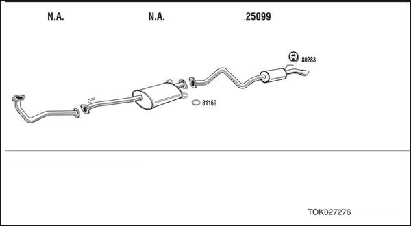 Fonos TOK027276 - Система выпуска ОГ autosila-amz.com