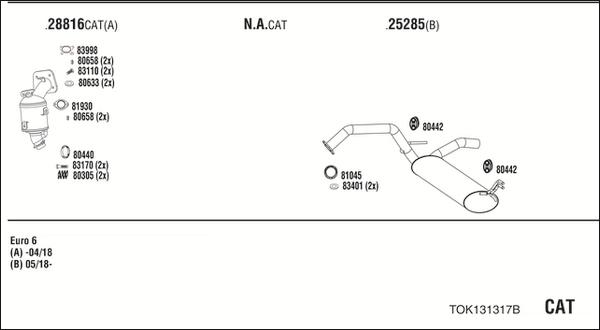 Fonos TOK131317B - Система выпуска ОГ autosila-amz.com