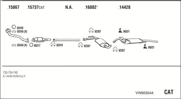 Fonos VW80304A - Система выпуска ОГ autosila-amz.com