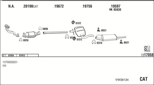 Fonos VW36134 - Система выпуска ОГ autosila-amz.com