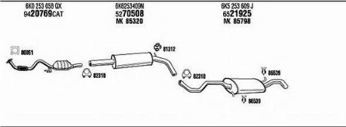 Fonos VW20686 - Система выпуска ОГ autosila-amz.com