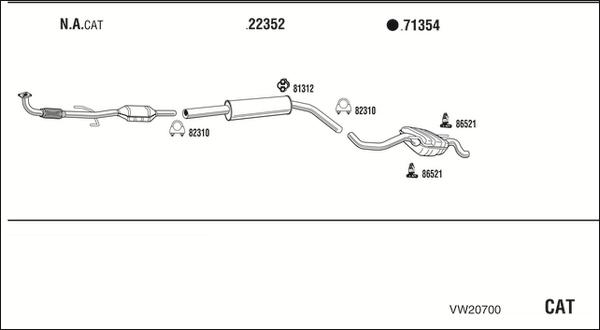 Fonos VW20700 - Система выпуска ОГ autosila-amz.com