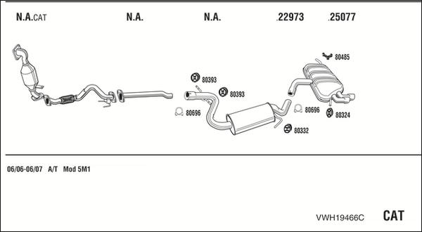 Fonos VWH19466C - Система выпуска ОГ autosila-amz.com