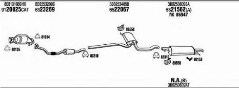 Fonos VWH15421 - Система выпуска ОГ autosila-amz.com