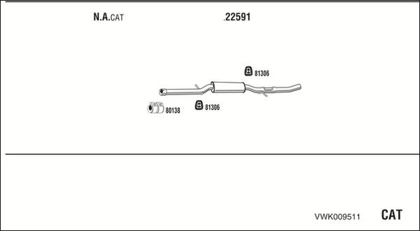 Fonos VWK009511 - Система выпуска ОГ autosila-amz.com