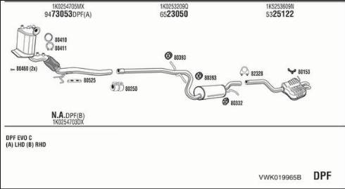 Fonos VWK019965B - Система выпуска ОГ autosila-amz.com